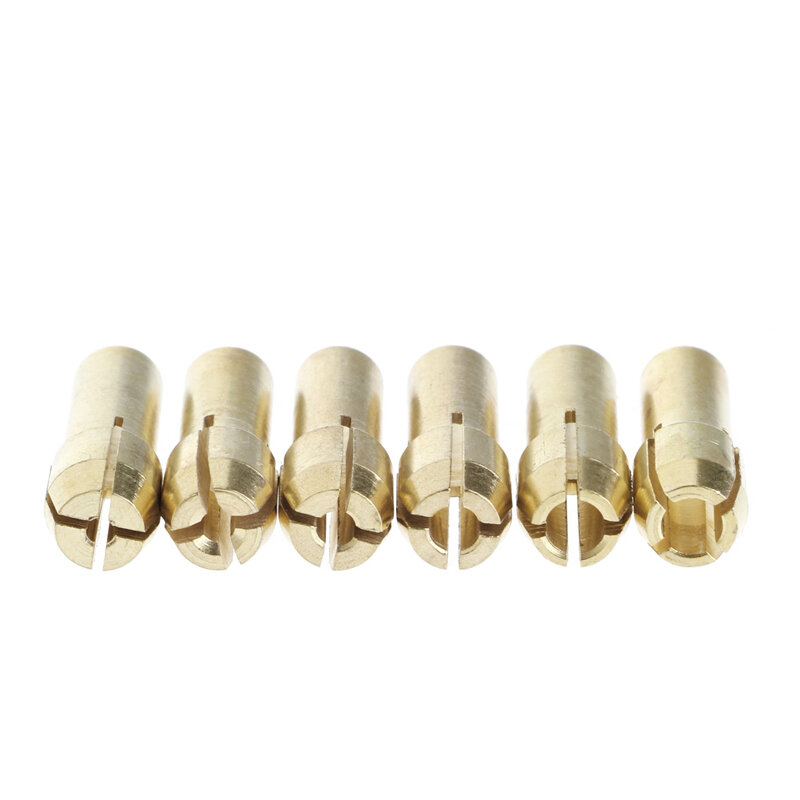 7Pcs Brass Collet 1.0 1.6 2.0 2.4 3.2 + Check 0.75 Fits Rotary Tools