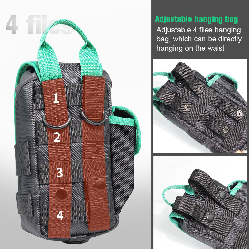 Laoa1680dオックスフォードキャンバス防水ハンドバッグ、ベルトをちりばめたツールメッセンジャーバッグ、トレッキング登山収納用