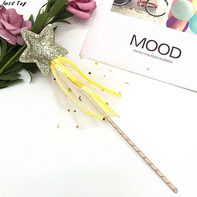 Hot Sale Cute Dreamlike Five Pointed Star Fairy Wand Kids Stick Girl Birthday Gift Party Halloween Princess Cosplay Props