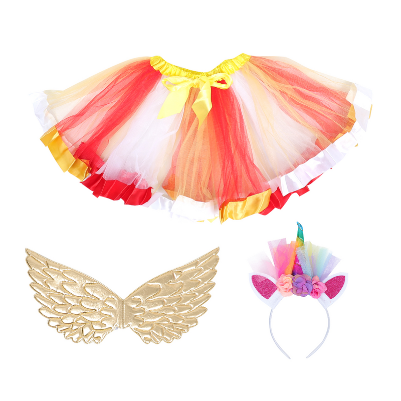 Tutu Delicate Kid Performance Costume Performing Cloth Skirt Cosplay Party Accessory Polyester Lovely Dress