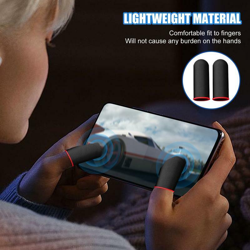 2 Stuks Vingerhoezen Voor Mobiele Games Ademende Koolstofvezel Vingermouwen Lichtgewicht Game Vinger Mouwen Voor Het Verbeteren Van De Vinger