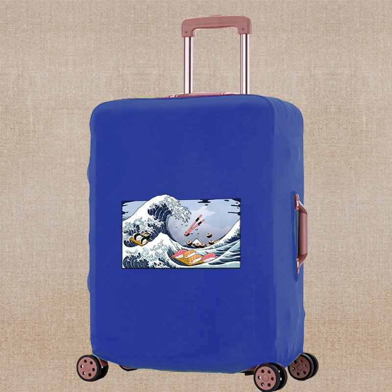 Valise de voyage élastique imprimée, housse de bagage, étui de protection pour chariot, accessoires essentiels de voyage de vacances, 18 "-32"