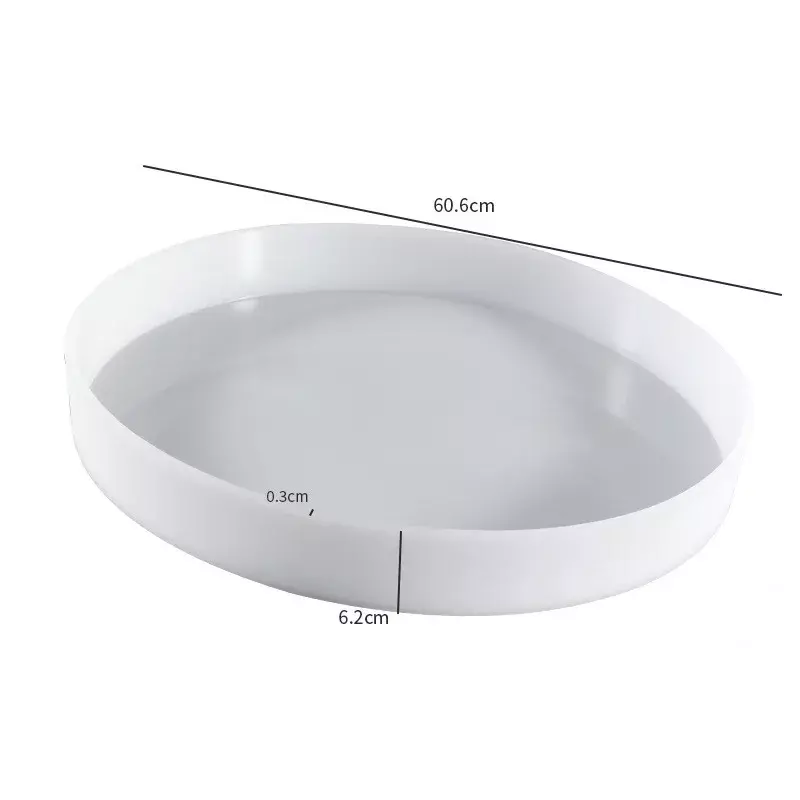 60cm  DIY Homemade Oversized Round Table Ornaments River Table Silicone Mold Table Crystal Epoxy Resin Mold