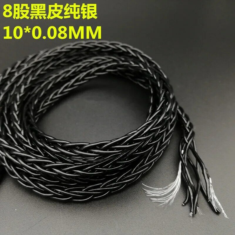 Cable de plata de ley suave para auriculares, línea de plata pura 5N, 8share 80core OD: 3,7mm