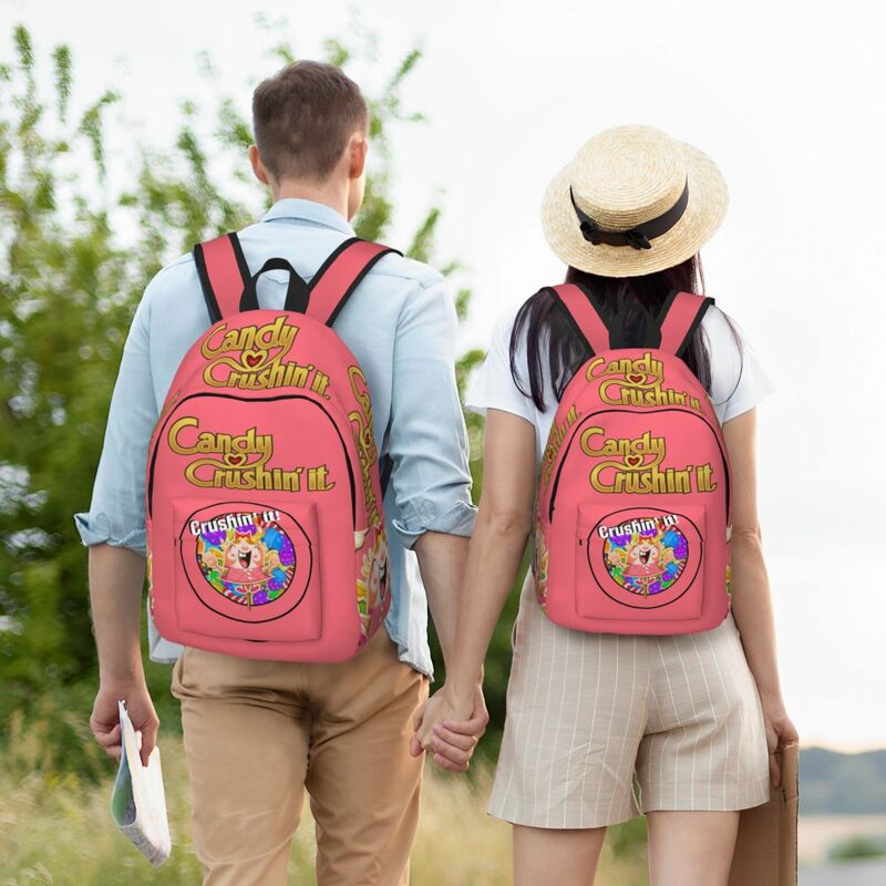 ¡Crushinit! Tiffi Candy Crush mochila para niño y niña, mochila escolar para estudiantes, mochila de día para preescolar, bolsa de jardín de infantes duradera