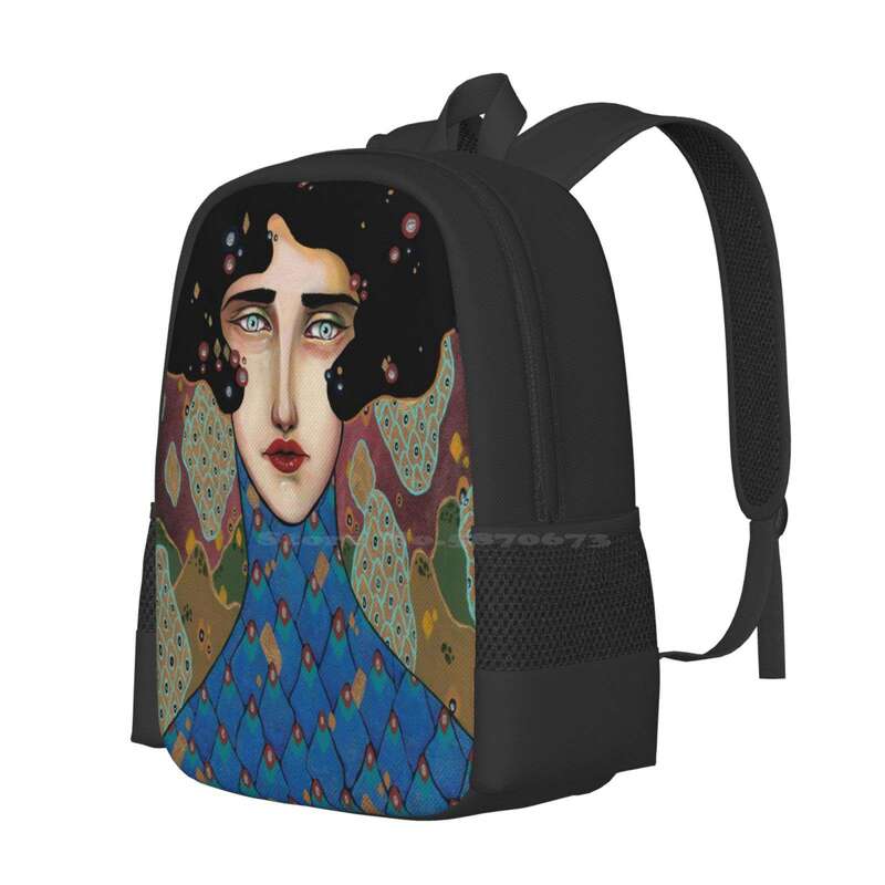 Judith Hot Sale Backpack Fashion Bags Klimt Nouveau Acrylic Golden Paint Wassermoth Portrait Colorful Pattern