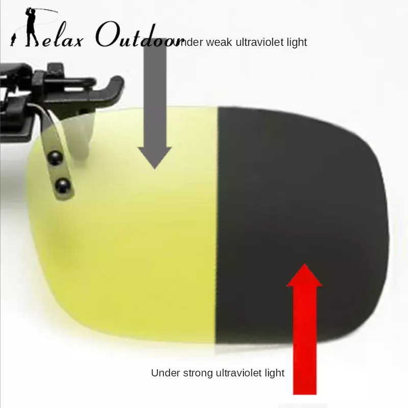 Clipe polarizado óculos de sol miopia óculos clip driver pesca visão noturna miopia clip-on sun sombreamento óculos