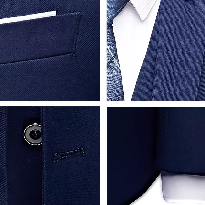 Blazer da uomo Suit Wedding 3 pezzi Business 2 Set elegante cappotto completo di lusso pantaloni Design ultimo gilet 2023 pantaloni giacca Slim Fit