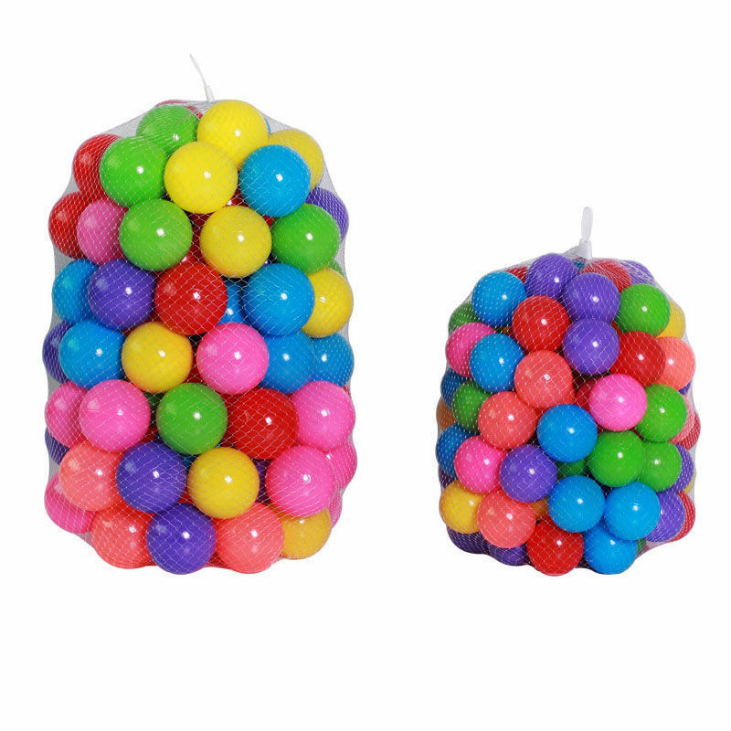 50Pcs Colors Baby Plastic Balls,  Boule à vagues pour piscine d'eau,  Bassin de natation pour enfants avec basket-ball,  Maison de jeu avec cerceau Tentes d'extérieur Jouets accessoires