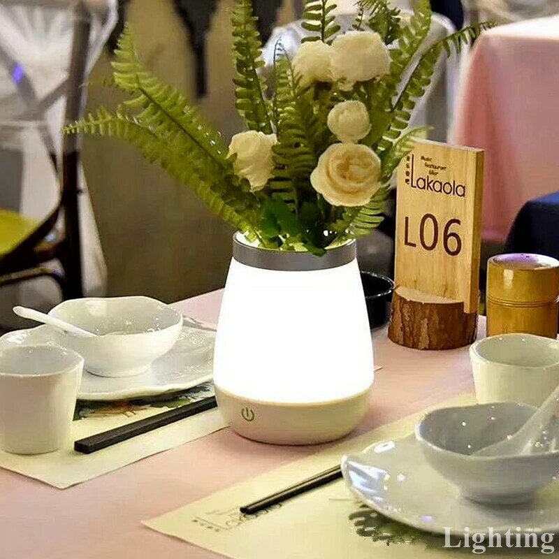 24 pçs led vaso de flores luz atmosfera vaso decorativo noite lâmpada café casa sala estar festa desktop decoração luzes