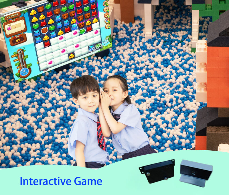 Smash Snowball pada dinding permainan proyeksi interaktif, Video perangkat layar interaktif Multi-Media mendukung Windows untuk anak-anak, dewasa