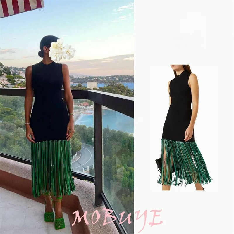 Mobuye-ノースリーブのドレス,足首までの長さ,エレガント,イブニングウェア,人気のファッション,2022