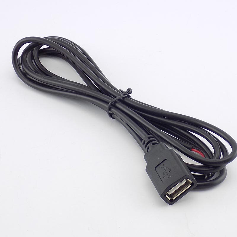 Câble d'alimentation USB 0.3 Type A femelle à 2 broches, 2.0/1/2m, adaptateur d'alimentation DC 5V, connecteur de charge, fil L19