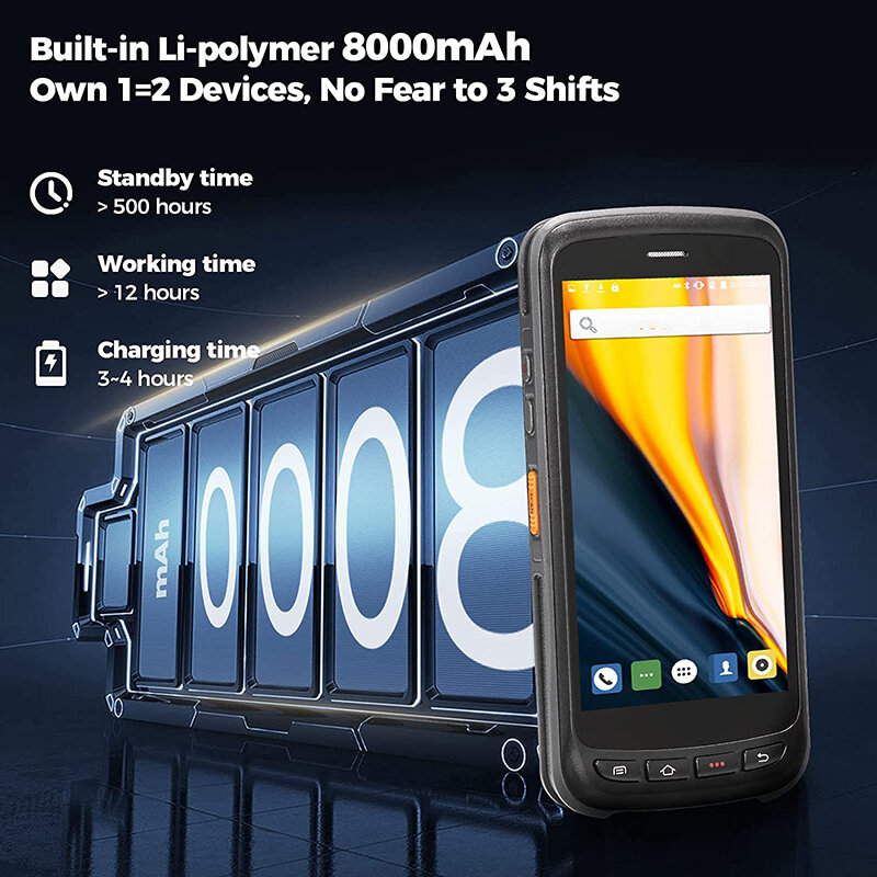 Magazijn Pda Android 11 Os 4G Ram 64G Rom Zebra 4710 Pistool Grip 1d & 2d Barcode Scanner Kettingweg C72
