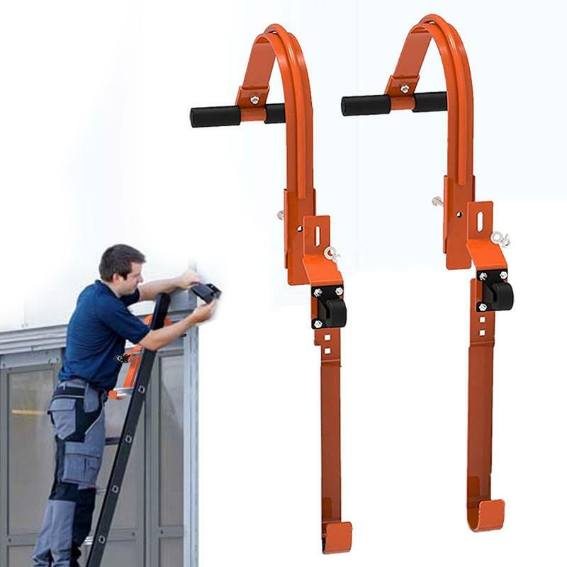 Kait atap tangga kait tangga baja dengan ekstensi atap roda aksesori penstabil tangga tugas berat 500 Lbs kapasitas beban