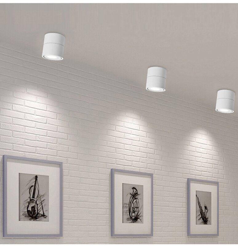 Luz de teto dobrável para a decoração, superfície interior montada iluminação do ponto, quarto de estar e corredor, 10W, 15W, 220V