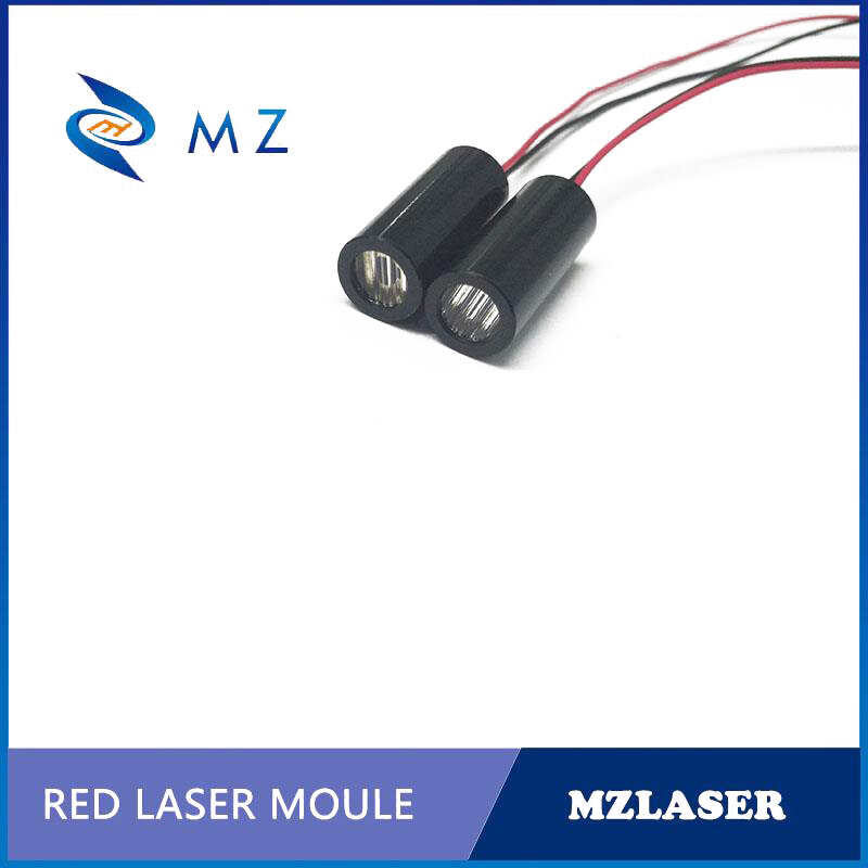 Padrão d9mm 635nm 10mw vermelho linha pmma lente difusão ângulo 110 graus módulo laser de grau industrial