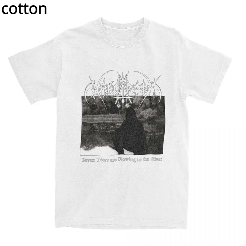 T-shirt manches courtes col rond homme et femme, vintage, en coton, avec impression graphique, en métal noir, de grande taille