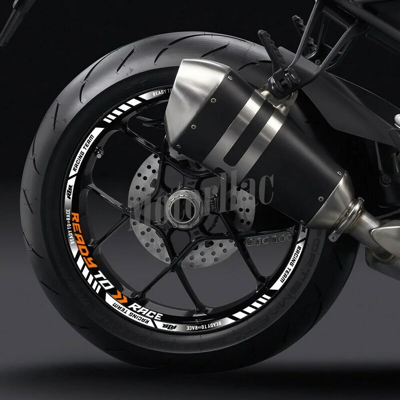 Stiker Reflektif Roda Sepeda Motor Rim Hub Bergaris Decal Siap untuk Balapan Pita Aksesori Tahan Air untuk KTM Duke 390/690/890/1290