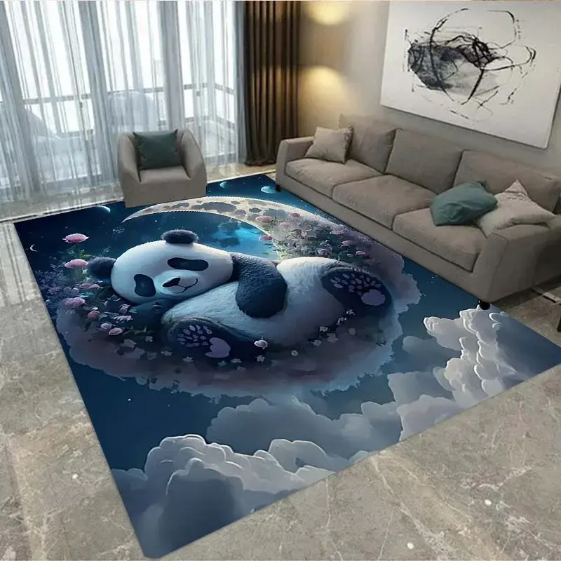 Cuddly panda carpeting living room bedroom home decor carpeting sofa area corridor decor, kitchen non-slip mat birthday present