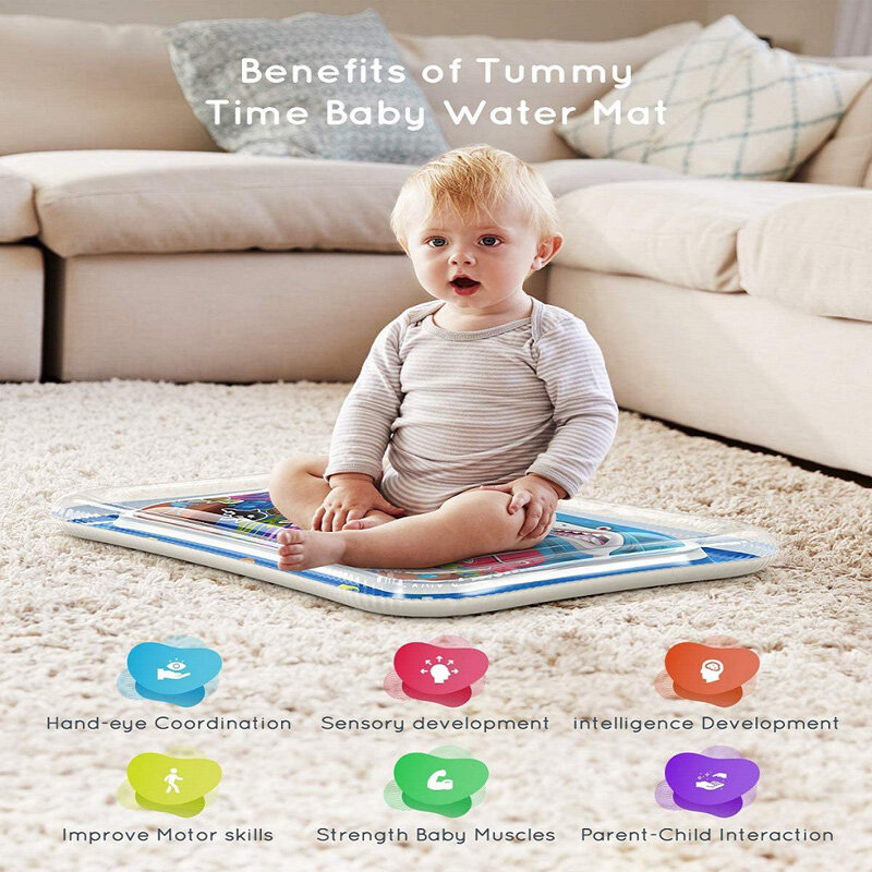 Baby Water Play Mat Inflatable Cushion Infant Tummy Time Playmat Toddler For Baby Early Education Fun Activity Kids Play Center