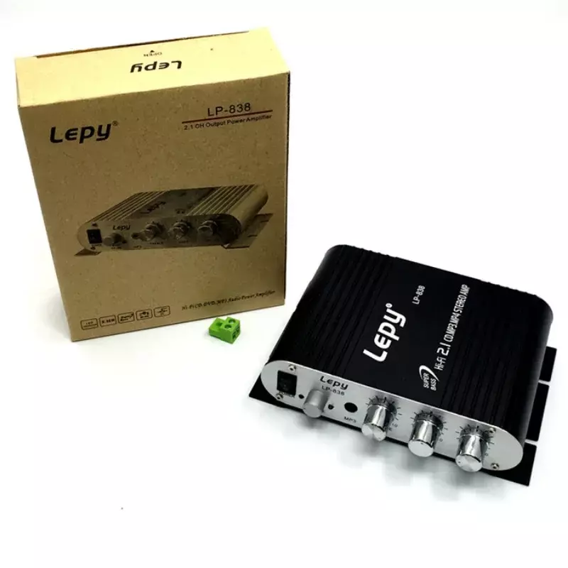 LP-838 Mini Audio HiFi kompatybilny z Bluetooth wzmacniacz mocy klasy D Tpa3116 cyfrowy wzmacniacz 50W * 2 domowe Audio samochód