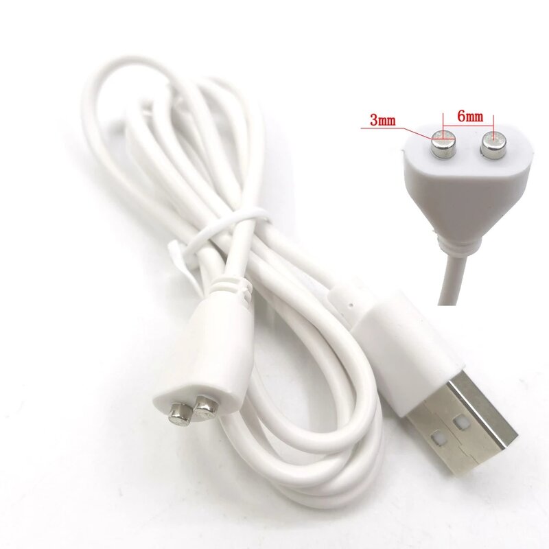 Магнитный зарядный кабель для вибратора, 1 шт., 5 мм, 6 мм, 7 мм, 8 мм, 9 мм, 10 мм, 2 контакта, секс-игрушки для женщин, разъем для продукта для взрослых