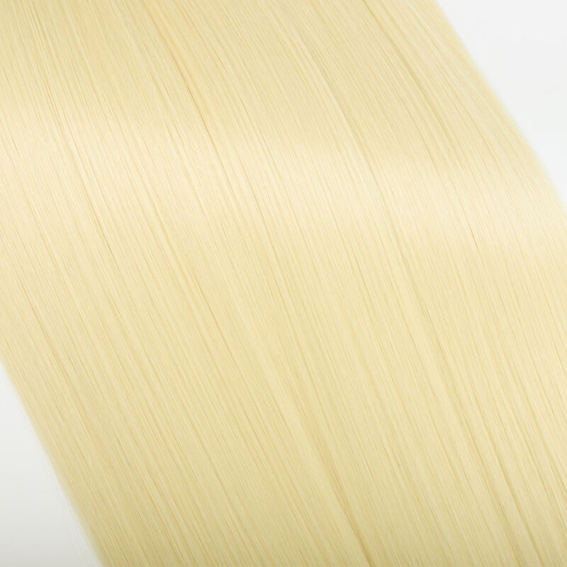 Mechones de pelo orgánico ondulado para mujer, extensiones de pelo corto y largo de fibra Bio, 8-26 pulgadas, Rubio 613, 1/2/3 mechones