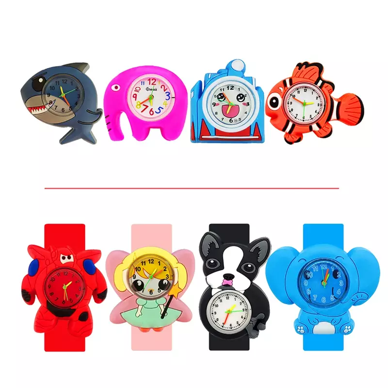 Orologio 3D cartone animato animale carino orologio per bambini giocattolo per bambini impermeabile studente Silicone bambini orologi da polso al quarzo regalo di compleanno