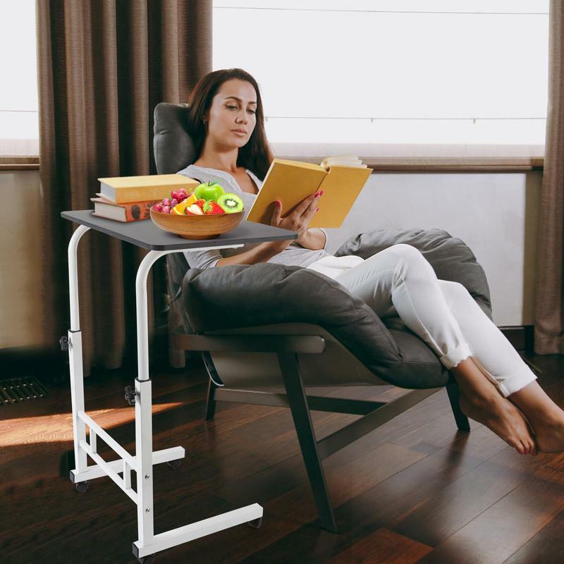 TV Tray Table Portable Tray Table Adjustable Height TV Tray Desk Couch TV Tray Table Portable MV Dinner ed Couch EaBlac6In)