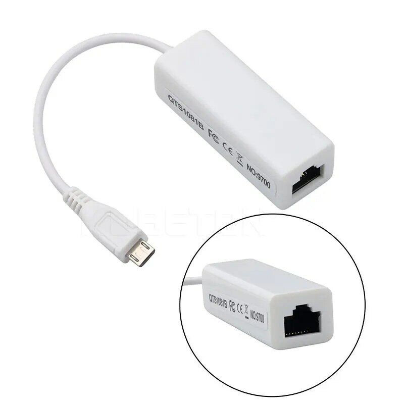 Kabel USB2.0 Ke RJ45 Kecepatan Tinggi Kartu Jaringan 10/100Mbps USB Mikro Ke RJ45 Adaptor Lan Ethernet untuk Laptop PC Windows XP 7 8