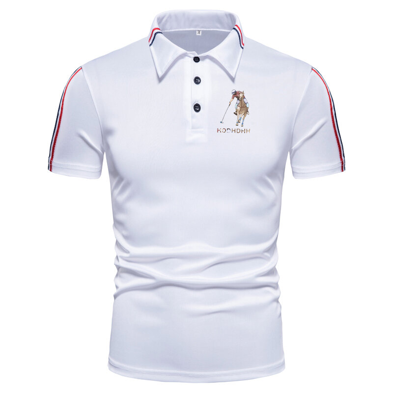 HDDHDHH marka druku mężczyźni koszulka Polo z krótkim rękawem nowa odzież lato Streetwear Casual stylowe topy