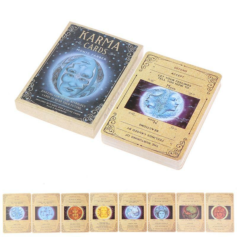 Karma Oracle kartu ucapan keberuntungan dek Tarot Fate ramalan kartu Tarot pesta keluarga meja santai permainan papan