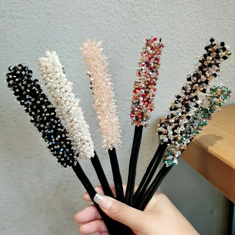 Beaded Hair Clips Pins Lazy Ponytail Holder Bows Balls Wire Bun Hairband Coiler Ties Korean Fashion Hair Accessories For Women
