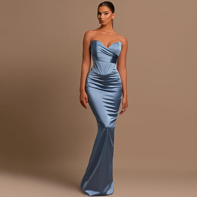 Thinyfull 2023 Mermaid Prom Dresses Sexy Sweetheart Evening Cocktail Party Prom Gowns Saudi Arabia Dubai Floor Length Plus Size
