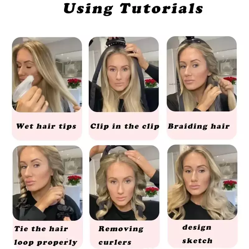 Woman Heatless Curling Rod Heatless Hair Curls Headband Make Hair Soft Shiny Hair Curler Hairdressing Tools Accessories