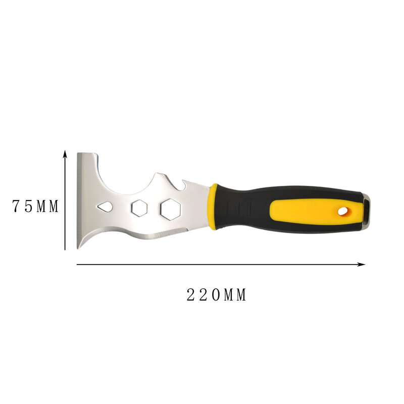 Couteau à mastic multi-usage en acier inoxydable, grattoir à peinture, poignée confortable, couteau à truelle pour appliquer le mastic remodelé