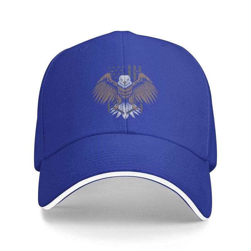 Gorra de béisbol Fierce Eagles para hombre y mujer, sombrero ajustable para el sol, conductor de camión, papá, azul