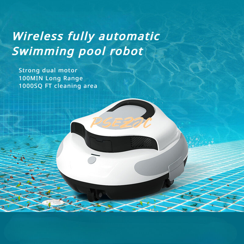 Aspiradora inalámbrica de larga resistencia para piscina, aspirador automático potente