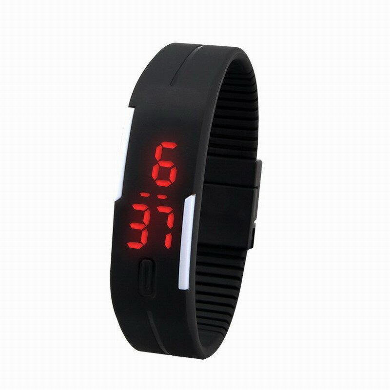 Relojes digitales LED para hombre y mujer, pulsera deportiva de goma de silicona de Color caramelo con pantalla táctil, novedad