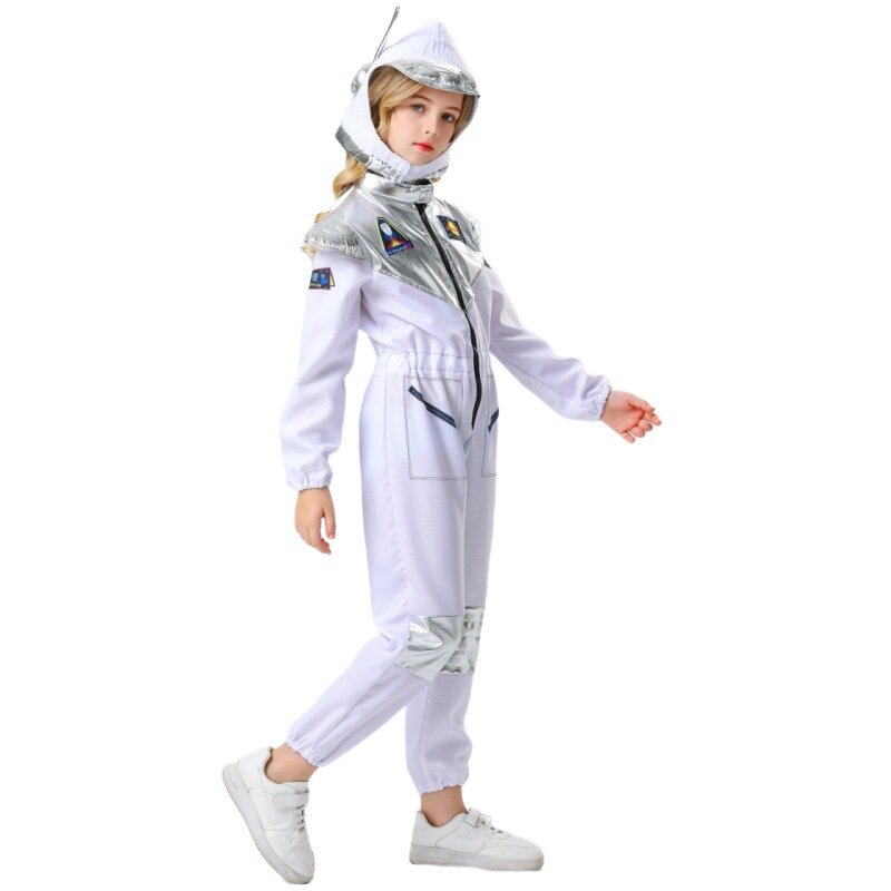 Astronauta Role Playing Costume para Crianças, Halloween COS, One Piece Set, Novo