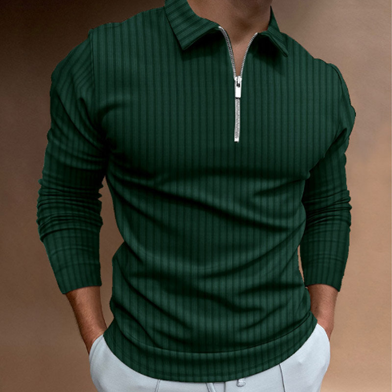 Nowa moda męska koszulka męska z długim rękawem popularna klapa letnia 3D koszula na co dzień codzienna koszulka Polo męska odzież