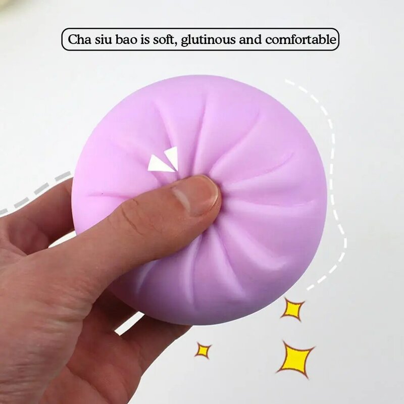 Simulation Steamed Stuffed Bun Squeeze Toys Slow Rising Relief Bun Balls Toys Stress Funny Models Antistress Compre U9V2