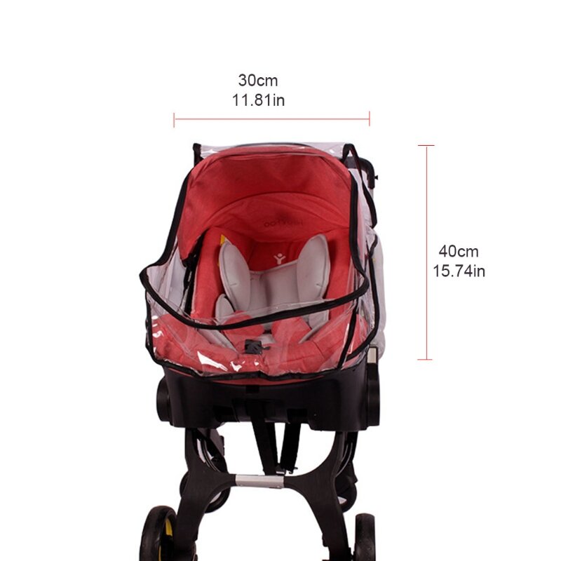 Passeggino Parapioggia Auto per neonati per seggiolino Impermeabile Antivento Trasparente Sh