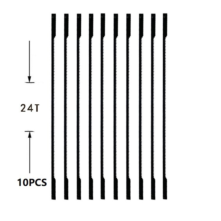 すべてのマシン用のスクロールソーブレード、木工ハンドツールセット、5インチの切断、10個、15mm、18mm、24 tpi、132mm、10個