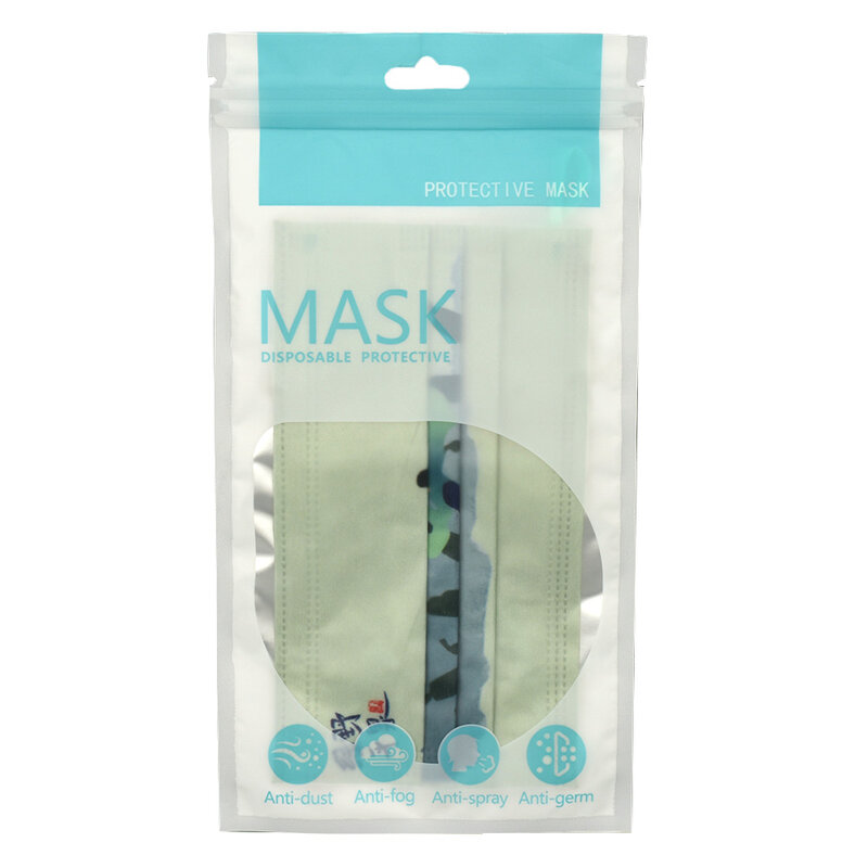 Adulte jetable Imprimé Masques Unisexe Dessin Animé Masque Facial Emballé Individuellement Protection Mascarillas Ninos 10/30/50Pcs Masque