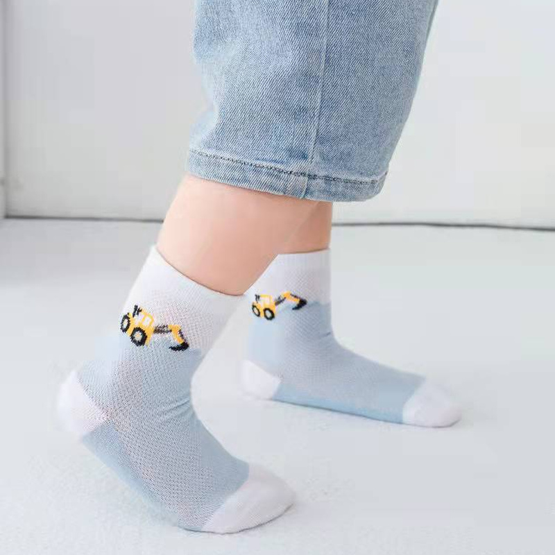 5 Pairs/lot Summer Mesh Socks For Newborns Baby Cute Cartoon Socks For Girls Thin Soft Cotton Boy Child Socks Infants