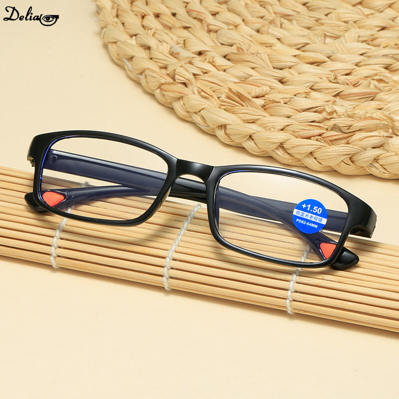 Óculos de leitura anti-luz azul para homens e mulheres, armação esportiva TR90, anti-radiação, na moda
