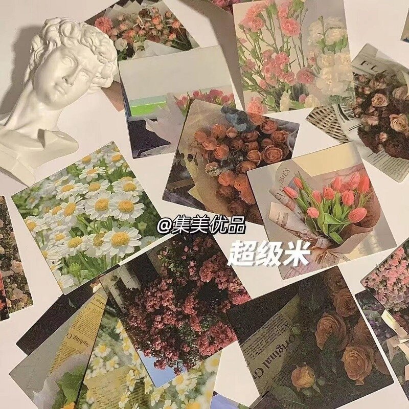 50 листов, милые цветочные Стикеры, натуральный ландшафт, Цветочная серия, стикеры для простоты, DIY Декор, альбом для скрапбукинга, наклейка