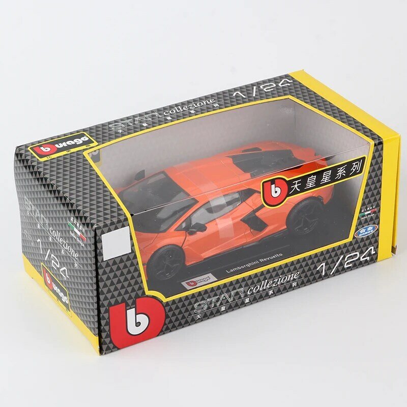 Bburago 1:24 Lamborghini Revuelto modello di auto in lega HPEV Hybrid Supercar Die Cast Vehicles Toy Diecast Voiture Gift Collection